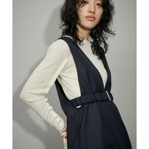 ワンピース ジャンパースカート 「一部公式サイト限定カラー・WEB限定」Vネックコクーンワンピース レディース