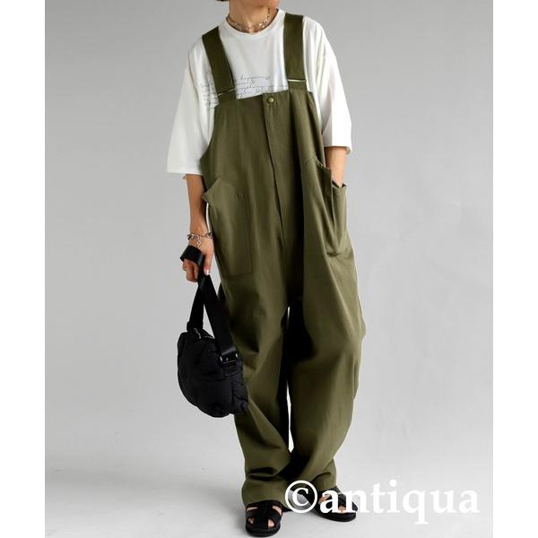 サロペット オーバーオール 綿100％ミリタリーサロペット レディース メンズ