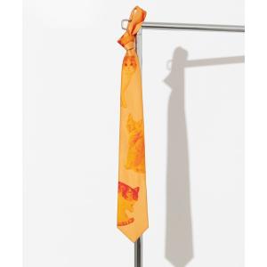 ネクタイ とろみネクタイ 猫 総柄 デザイン