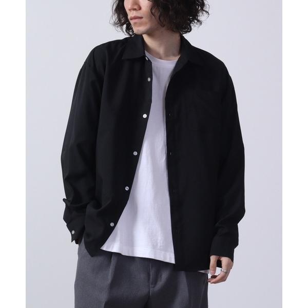 シャツ Thick long sleeve loose fit shirt / とろみ長袖ルーズフィ...