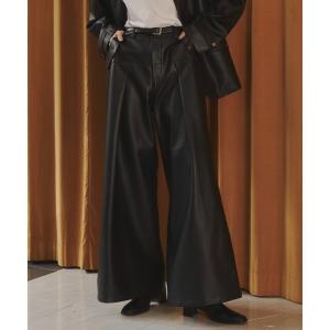 パンツ Leather flare pants/レザーフレアパンツ : 59463072 
