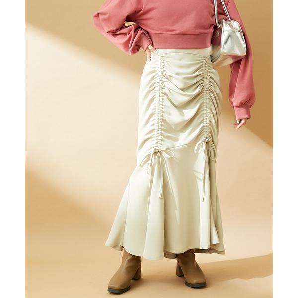 スカート 「洗える」ドロストマーメイドスカート