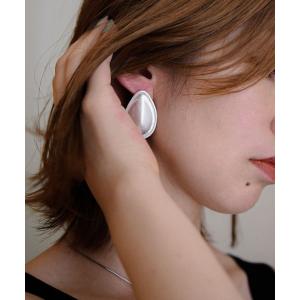 ピアス マットメタルドロップピアス/チタン レディース