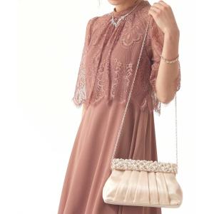 クラッチバッグ パーティーバッグ ゴージャスパールガマクチ タッククラッチバック レディース