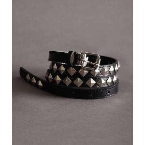 x*w様 希少レア ROLL ✧豹柄✧ スタッズ ベルト 鋲打ち パンク 【美品 2連フラットコーンベルト｜『666』パンクロックファッションの通販