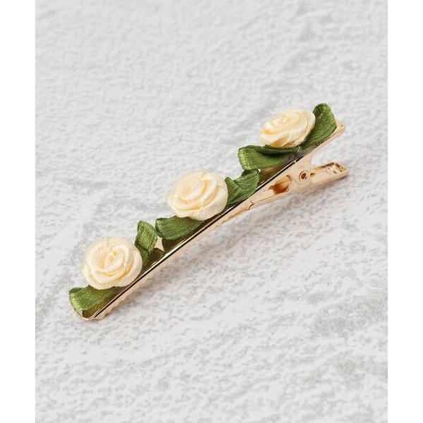 ガーリー系 フェミニン系 バラ クリップ