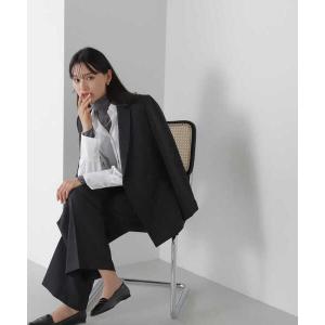 パンツ スラックス ◇＜シャークスキンセットアップシリーズ＞セミワイドパンツ