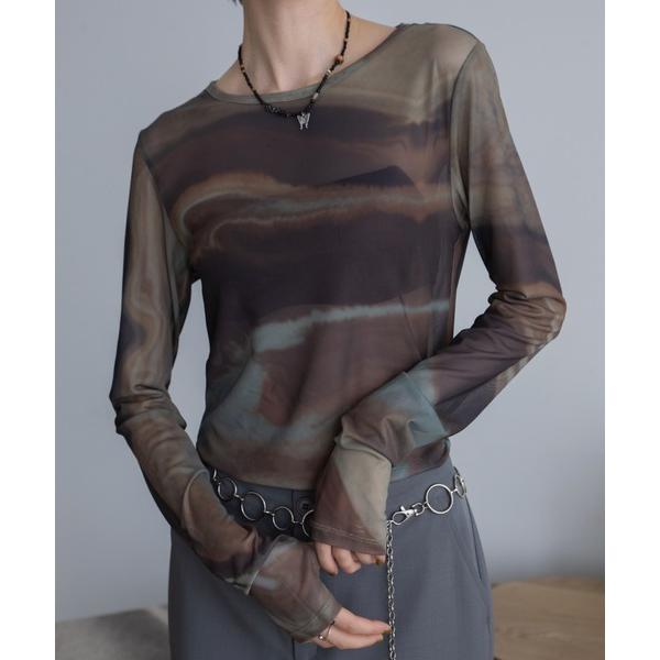 tシャツ アート柄シアーインナー/新柄追加 レディース