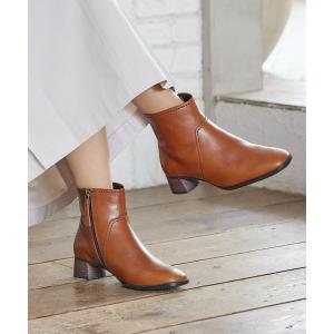 ブーツ 「WEB限定」「サスティナブルシリーズ」スクエアトゥショートブーツ レディース