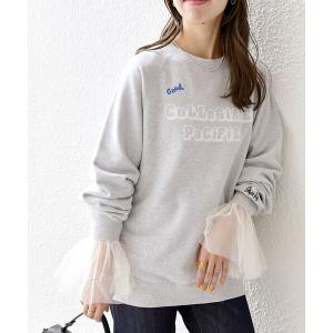 スウェット 「SHIPS any別注」Collegiate Pacific:「洗濯機可能」ロゴ プリント＆刺繍 ビッグ スウェット｜zozo
