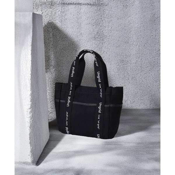 トートバッグ 「Ungrid/アングリッド」キャンバス ロゴテープミニトートバッグ レディース
