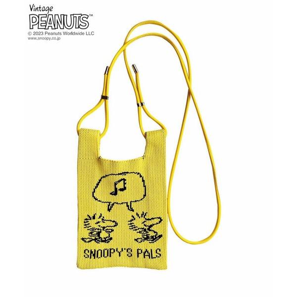 ショルダーバッグ バッグ ルートート/ショッパー型 スマホサイズ ミニトート ニット素材 SNOOP...