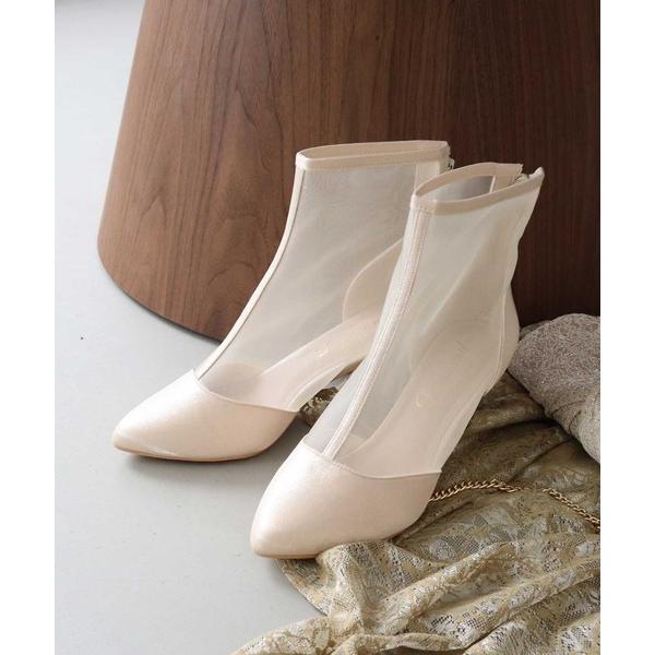 ブーツ ラメヒールシアーブーツ レディース