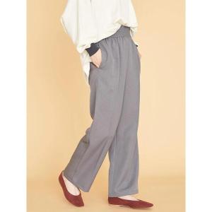 パンツ ウエストイージーストレートパンツ