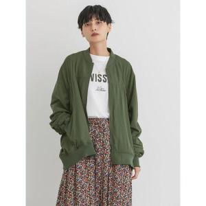 アウター ドルマンギャザーリブブルゾン