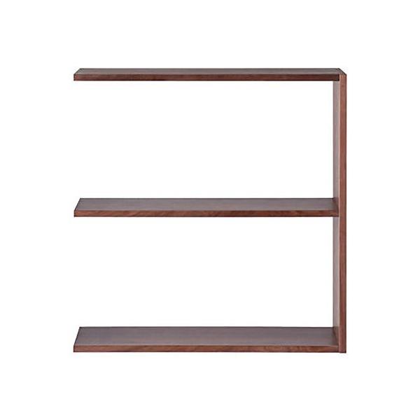 家具 スタッキングシェルフ・ワイド・追加２段・ウォールナット材　幅７９．５×奥行２８．５×高さ８１．...