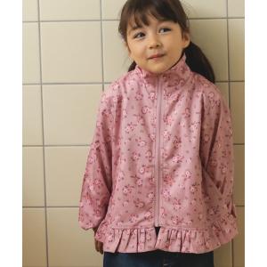 ブルゾン ジャンバー アウター 裾フリル ナイロン ジャケット キッズ 子供服 女の子