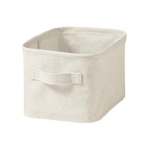 収納 ポリエステル麻　ソフトボックス　長方形　ハーフ　小　約幅１８．５×奥行２６×高さ１６ｃｍ