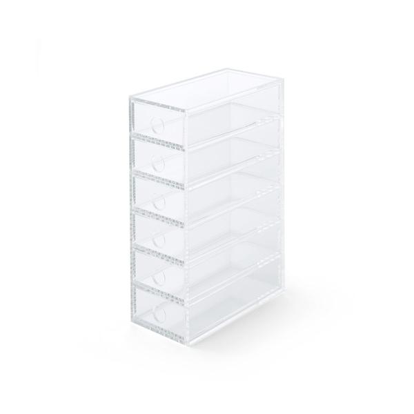 収納 アクリル小物収納・６段　約幅８．７×奥行１７×高さ２５．２ｃｍ