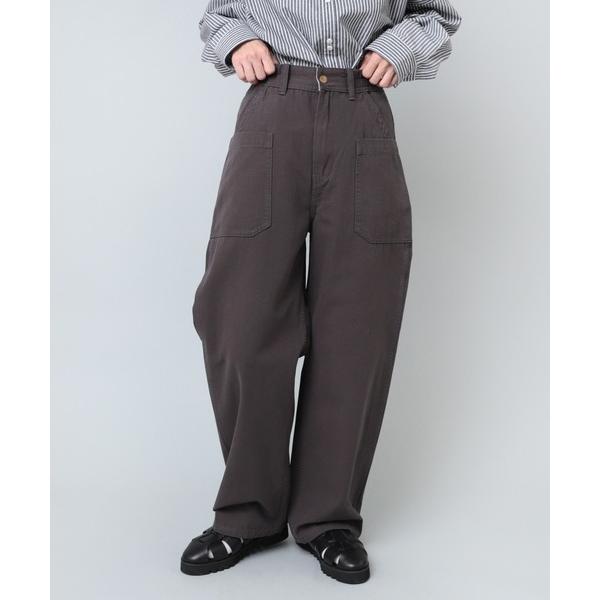 パンツ R4119 太めストレートのアトリエパンツ レディース