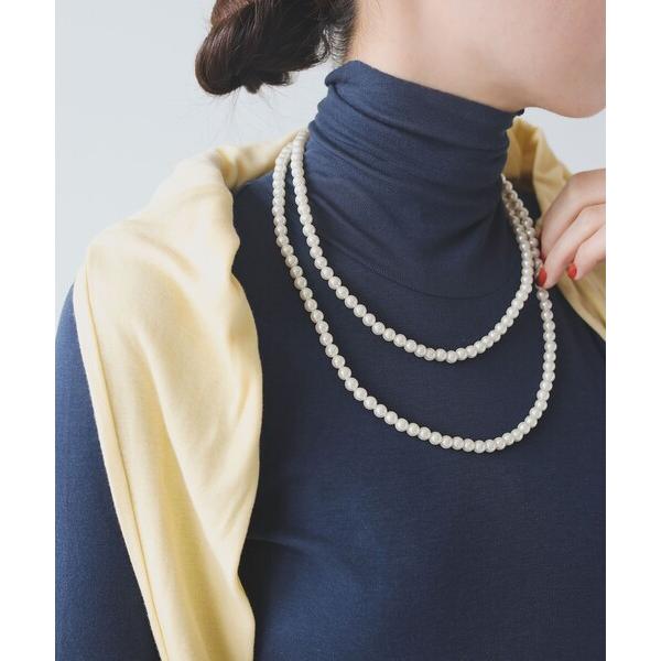 ネックレス 6ｍｍ パール ロングネックレス レディース