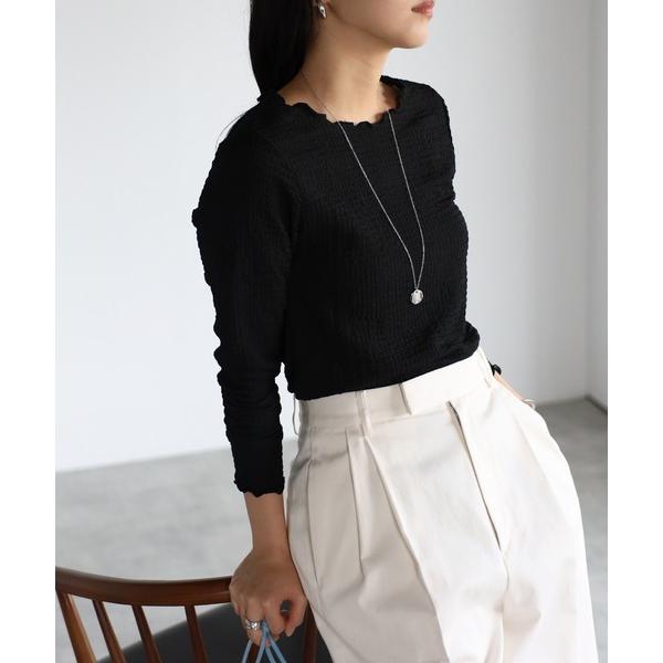 tシャツ カットシャーリング　メロークルーネックロンT レディース