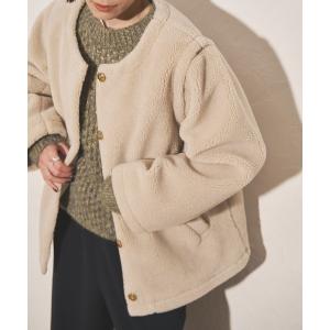 ブルゾン アウター メタルボタン2wayボアブルゾン レディース