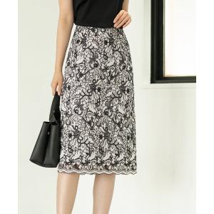 スカート ≪新色追加≫ボタニカルレースタイトスカート