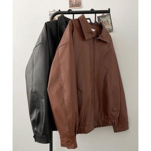 ジャケット ライダースジャケット メンズ fake leather jacket/フェイクレザージャケット