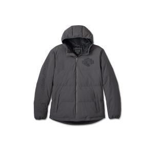 ダウンジャケット ダウン バー＆シールドフーデッドパファー メンズ