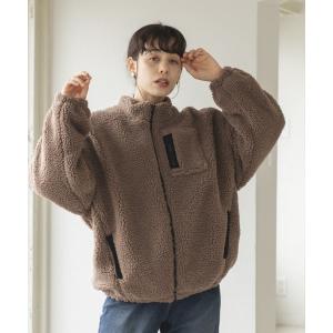 ブルゾン アウター 「ママサイズ」ボリューム袖 ボア 長袖 ブルゾン ジャケット アウター レディース
