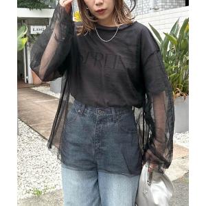 tシャツ Tシャツ チュールレイヤードプルオーバー