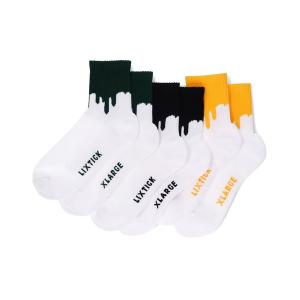 靴下 XLARGE×LIXTICK DRIP SOCKS 3PACK