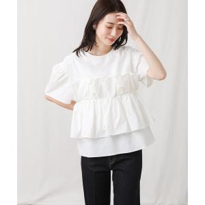 ブラウス シャツ 半袖 ビスチェフリルブラウス ...の商品画像