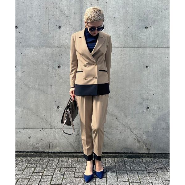 パンツ 美脚バイカラーパンツ レディース