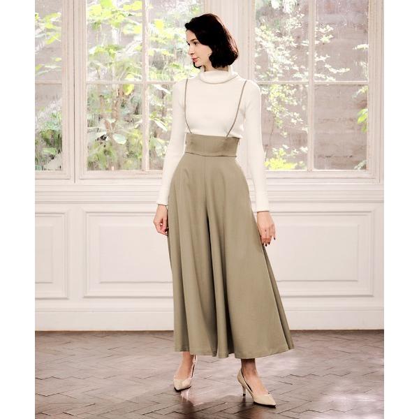 パンツ バックレースアップフレアパンツ レディース