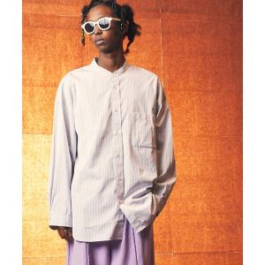 MAISON SPECIAL◇長袖シャツ/1/コットン/NVY/ストライプ/11241311212