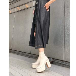 ブーツ 「R＆E」 厚底ショートブーツ レディース
