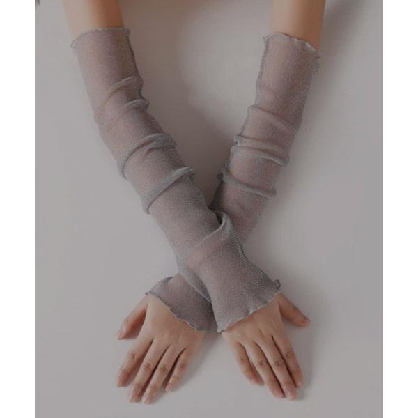 アームカバー 「resonance」キラキラ シースルー アームカバー/アームウォーマー「6色展開/...