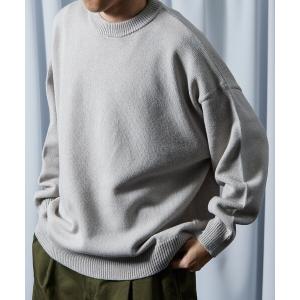 セーター ニット 限定展開 ビッグシルエット イージーケア ウォッシャブル クルーネックニット メンズ