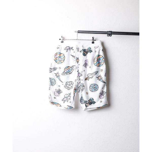 パジャマ ルームウェア 「Sa」「it」ミニ裏毛 総柄プリントショーツ レディース メンズ