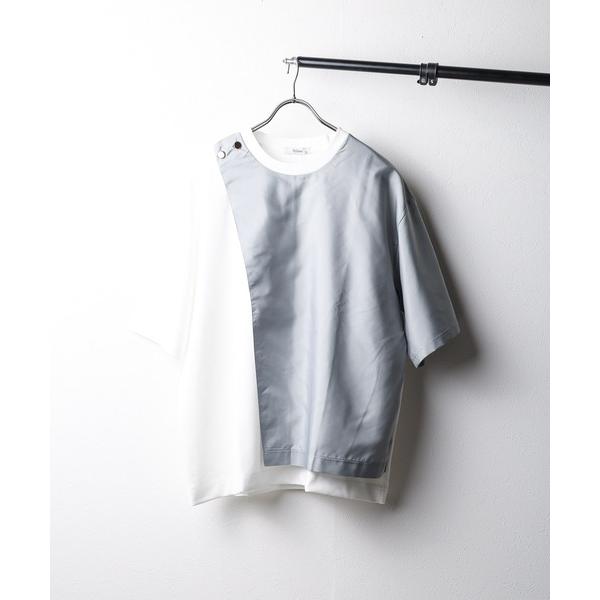 tシャツ 「Sa」「it」梨地　アシンメトリー オーバーサイズTシャツ レディース メンズ