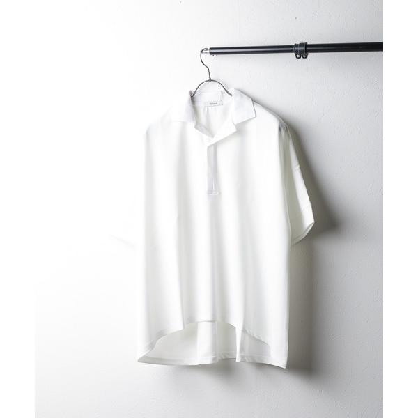 ポロシャツ ポロ 「Sa」「it」梨地　オーバーサイズ　ポロシャツ レディース メンズ