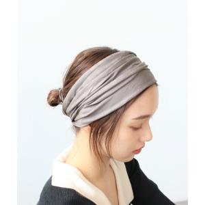 ヘアバンド an meets zakka クロスボリュームデニムヘアターバン