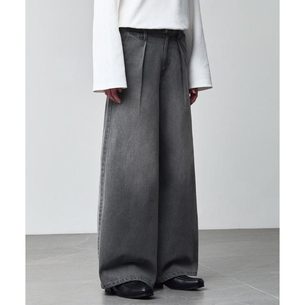 ジーンズ 「CALLNE」1Tuck Wide Straight Deinm / 1タックワイドスト...