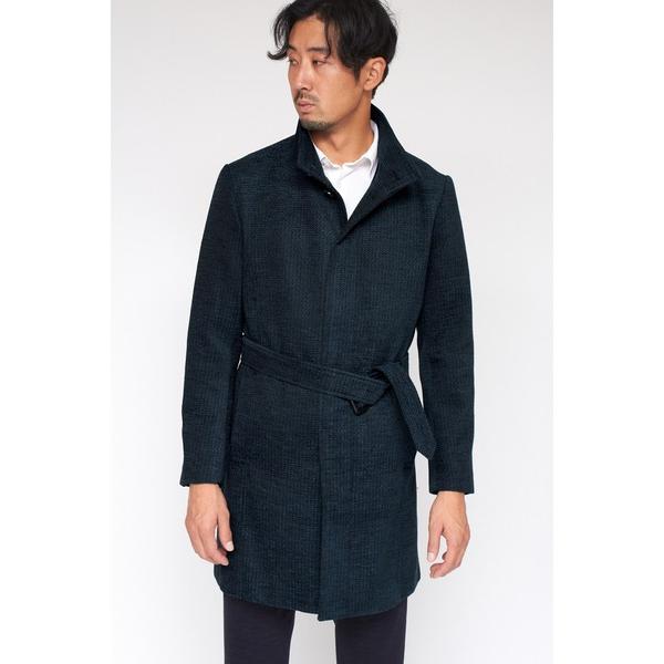ステンカラーコート コート HIGH STREET∴ジオメトリックモールスタンドコート メンズ