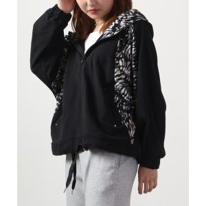 パーカー DIMENSIONE danza 迷彩切替ジップアップフーディー レディース