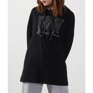 パーカー DIMENSIONE danza　メッセージプリントフーディー レディース