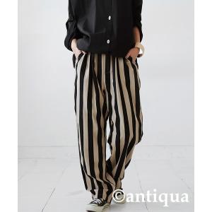 antiqua（アンティカ） パンツ ストライプサーカスパンツ レディース