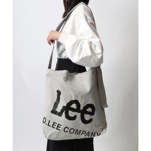 トートバッグ バッグ Lee/リー キャンバス ビッグロゴプリント 2WAY ショルダーバッグ/トートバッグ/レディース メンズ